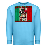 Ocean Blue mexican messy bun mamacita Premium Sweatshirt - BundleAndBundleShop