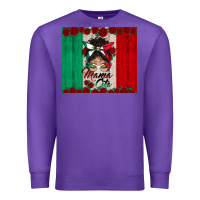 Purple mexican messy bun mamacita Premium Sweatshirt - BundleAndBundleShop
