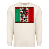 Sandshell mexican messy bun mamacita Premium Sweatshirt - BundleAndBundleShop