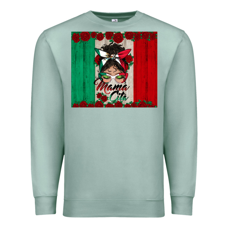 Mexican Messy Bun Mamacita Premium Sweatshirt by BundleAndBundleShop | Teevron