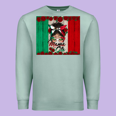 Mexican Messy Bun Mamacita Premium Sweatshirt Designed By Bundleandbundleshop