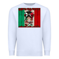 White mexican messy bun mamacita Premium Sweatshirt - BundleAndBundleShop