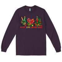 Plum Peace love Nutcrackers Long Sleeve Tee - NancyCooperArtShop