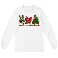 White Peace love Nutcrackers Long Sleeve Tee - NancyCooperArtShop