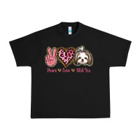 Black Peace Love Shih Tzu Urban Heavy Tee - Bettercallsaul