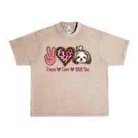 French Oak Peace Love Shih Tzu Urban Heavy Tee - Bettercallsaul