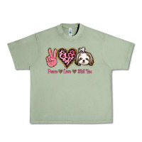 Oil Green Peace Love Shih Tzu Urban Heavy Tee - Bettercallsaul