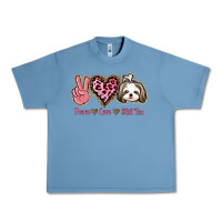 Pebble Blue Peace Love Shih Tzu Urban Heavy Tee - Bettercallsaul