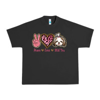 Pigment Black Peace Love Shih Tzu Urban Heavy Tee - Bettercallsaul