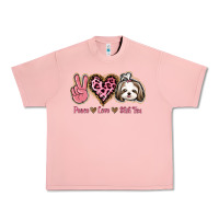 Salmon Peace Love Shih Tzu Urban Heavy Tee - Bettercallsaul