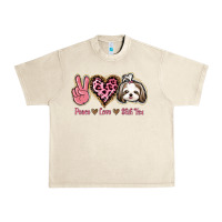 Peace Love Shih Tzu Urban Heavy Tee | Teevron