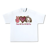 White Peace Love Shih Tzu Urban Heavy Tee - Bettercallsaul