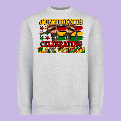 Juneteenth Celebrating Black Freedom Heavyweight Sweatshirt Designed By Cowgirlartshop