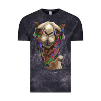 Cloud Black tie dye camel Vintage Tee - BarkalooDesign