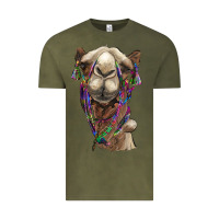 Vintage Olive tie dye camel Vintage Tee - BarkalooDesign