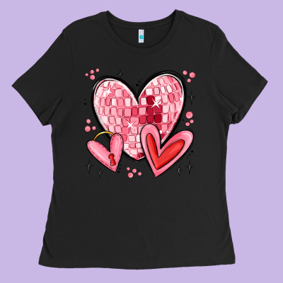 Valentines Hearts Ladies Tee Designed By Maliassmallbusiness