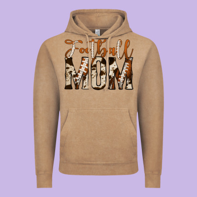 Football Mom Vintage Hoodie Designed By Jasminsmagicworld
