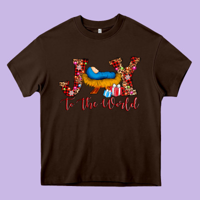 Joy To The World Heavy Core Tee Designed By Adodesignshop