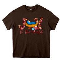Chocolate Brown joy to the world Heavy Core Tee - AdoDesignShop