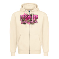 Sandshell Stronger than Cancer Zipper Hoodie - FaDigitalArtStudio