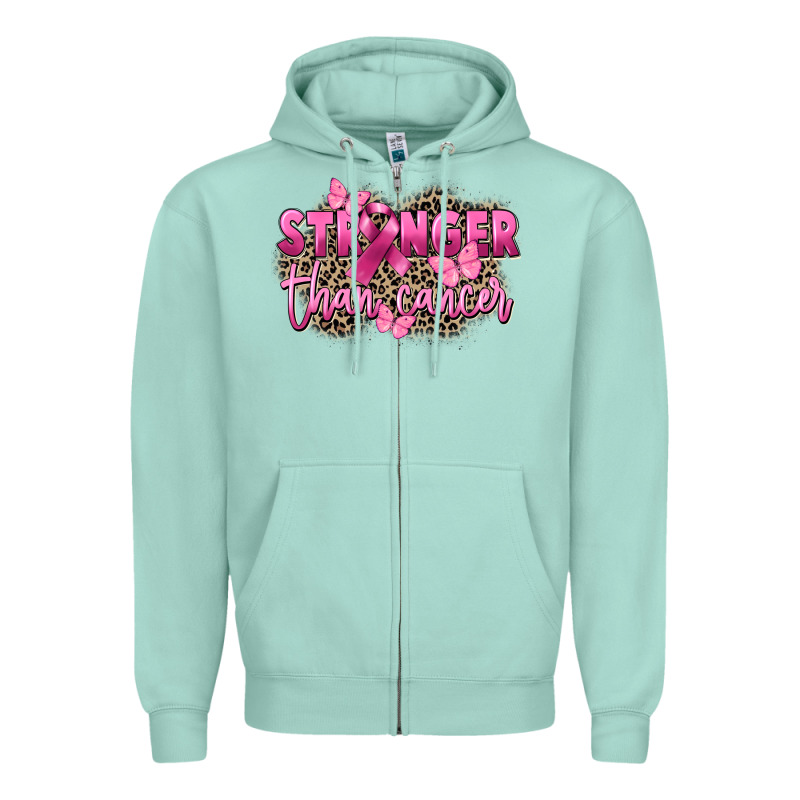 Stronger Than Cancer Zipper Hoodie by FaDigitalArtStudio | Teevron