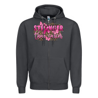 Smoke Stronger than Cancer Zipper Hoodie - FaDigitalArtStudio