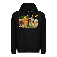 Black Honey Bee Coffee Cups Premium Hoodie - FaDigitalArtStudio