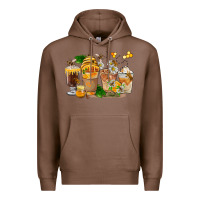 Chestnut Honey Bee Coffee Cups Premium Hoodie - FaDigitalArtStudio