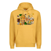 Mustard Honey Bee Coffee Cups Premium Hoodie - FaDigitalArtStudio