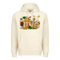 Sandshell Honey Bee Coffee Cups Premium Hoodie - FaDigitalArtStudio