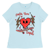 Baby Blue cooler than cupid Ladies Tee - MaliasSmallBusiness