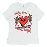 White cooler than cupid Ladies Tee - MaliasSmallBusiness