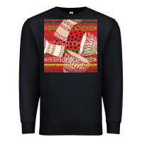 Black african drum colorful seamless pattern Premium Sweatshirt - BundleAndBundleShop