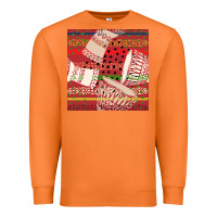 Carrot african drum colorful seamless pattern Premium Sweatshirt - BundleAndBundleShop