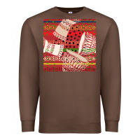 Chestnut african drum colorful seamless pattern Premium Sweatshirt - BundleAndBundleShop