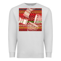 Dove Grey african drum colorful seamless pattern Premium Sweatshirt - BundleAndBundleShop