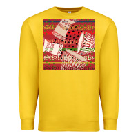 Lemon african drum colorful seamless pattern Premium Sweatshirt - BundleAndBundleShop