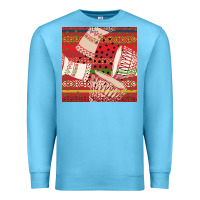 Ocean Blue african drum colorful seamless pattern Premium Sweatshirt - BundleAndBundleShop