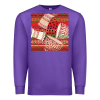 Purple african drum colorful seamless pattern Premium Sweatshirt - BundleAndBundleShop