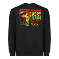 Black juneteenth breaking every chain since 1865 Heavyweight Sweatshirt - CowGirlArtShop