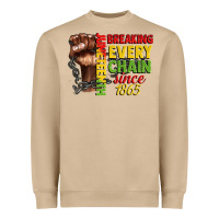 Mushroom juneteenth breaking every chain since 1865 Heavyweight Sweatshirt - CowGirlArtShop