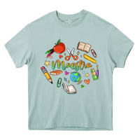 Arona maestra teacher heart doodle Heavy Core Tee - MaliasSmallBusiness
