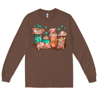 Chestnut cute pigs coffee Long Sleeve Tee - Jasminsmagicworld