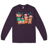 Plum cute pigs coffee Long Sleeve Tee - Jasminsmagicworld