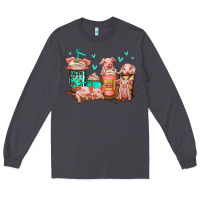Smoke cute pigs coffee Long Sleeve Tee - Jasminsmagicworld