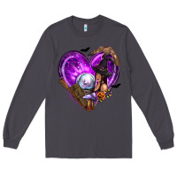 Smoke Halloween Heart with Witch Long Sleeve Tee - texasbilliewilder