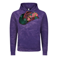 Cloud Purple leopard flowers cowboy hat Vintage Hoodie - Jasminsmagicworld