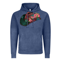 Vintage Denim leopard flowers cowboy hat Vintage Hoodie - Jasminsmagicworld