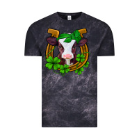 Cloud Black lucky horseshoe 4 leaf clover baby calf Vintage Tee - Jasminsmagicworld