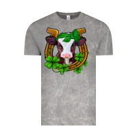 Cloud Rock lucky horseshoe 4 leaf clover baby calf Vintage Tee - Jasminsmagicworld